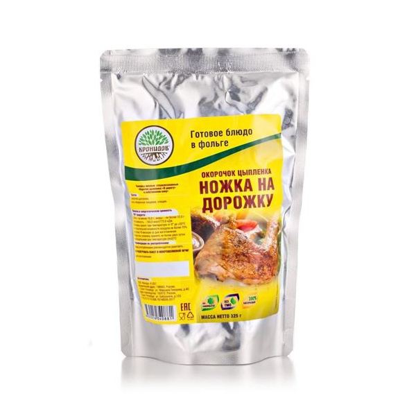 Готовое блюдо Кронидов Ножка на дорожку (окорочок цыпленка в собственном соку) 325 г