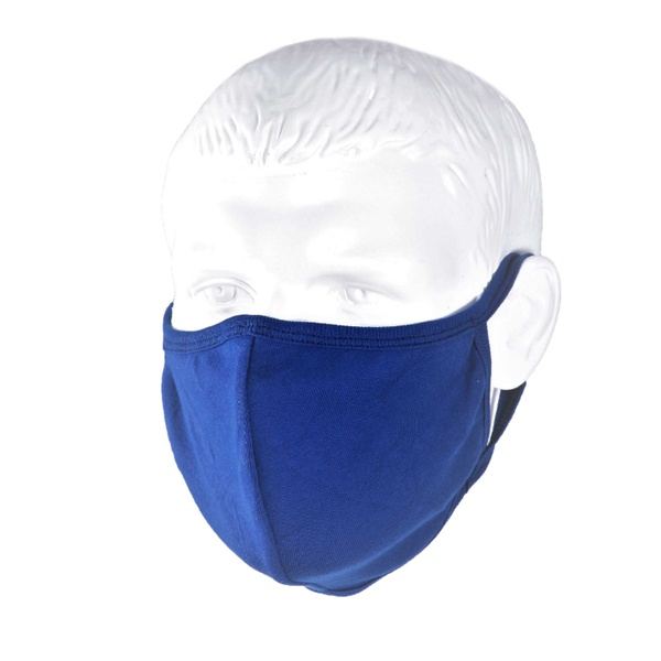 Маска Keotica двухслойная, 100% хлопок синяя