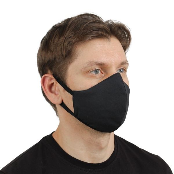 Маска защитная Сплав двухслойная чёрный