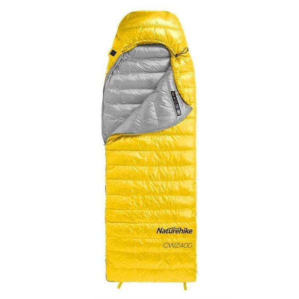 Мешок спальный Naturehike CWZ400 NH19W400-Z (гусиный пух) желтый, р. L